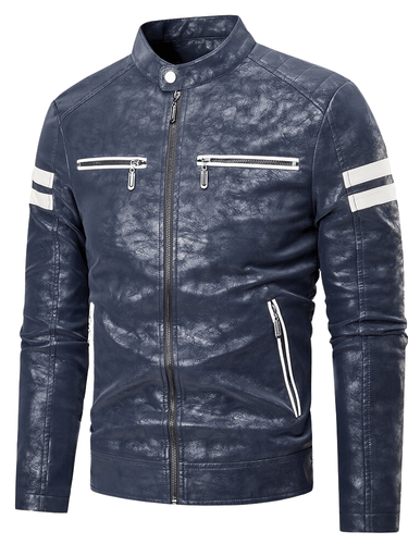 Vintage Leather Moto Jacket -, Leather Jackets , Drestiny , 4XL, Australia, Black, Blue, Brown, Chocolate, Jackets, L, M, New Zealand, S, United Kingdom, United States, XL, XXL, XXXL , Drestiny , www.shopdrestiny.com